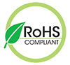 The RoHS logo to show that this metal finishing services company in Capital Heights, MD is compliant.