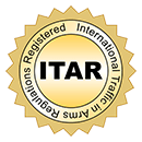 The logo for ITAR to show that this metal finishing service company is registered with this agency